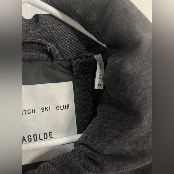 AGOLDE Relaxed 
Nova Denim Puffer In Marbled Blk (washed BIk) Puffer Jacket XS - Picture 10 of 16